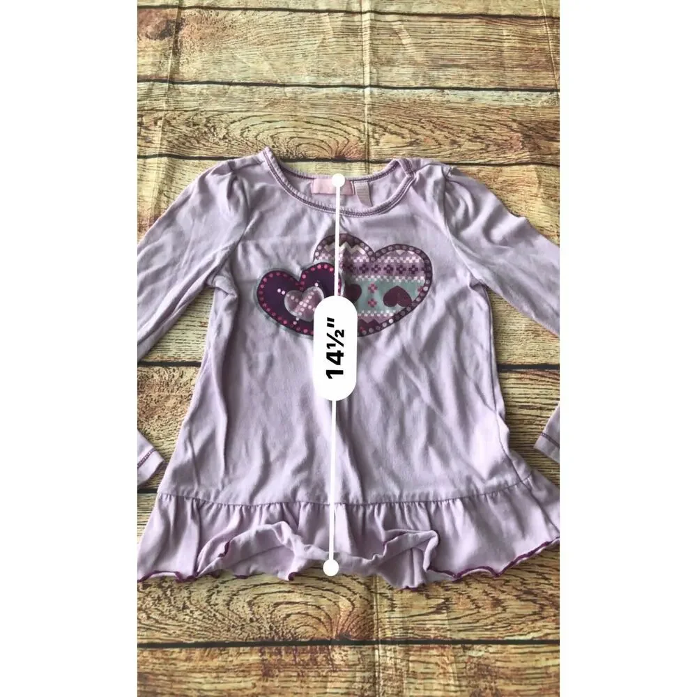 Justice Kids Headquarters Lot of 2 Shirt Bundle Girls' Size 6 Purple
